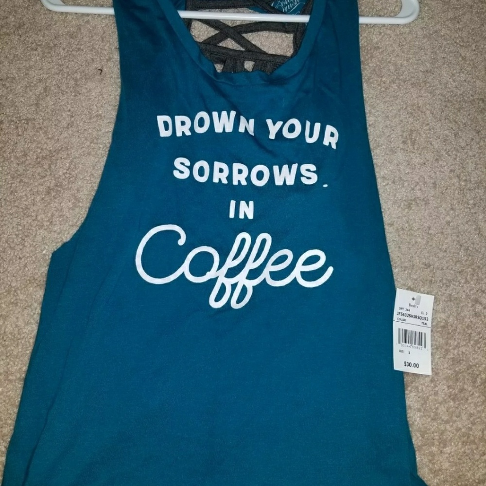 Brand new w/ tags cute coffee shirt